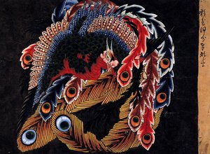 小布施の願書院の天井 作： Katsushika Hokusai